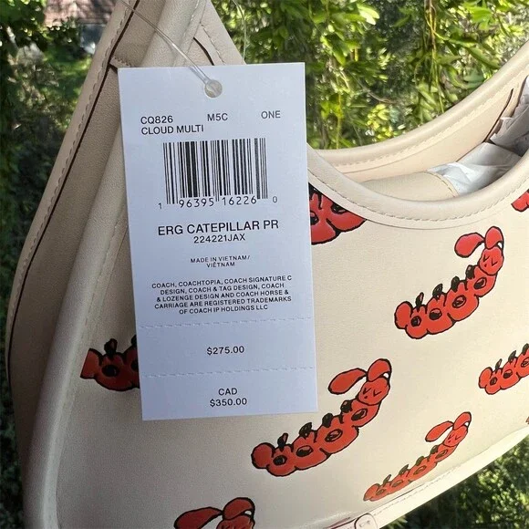 COACH Coachtopia Ergo Bag Caterpillar Print Bag CQ826 NWT AUTHENTIC - Picture 3 of 13